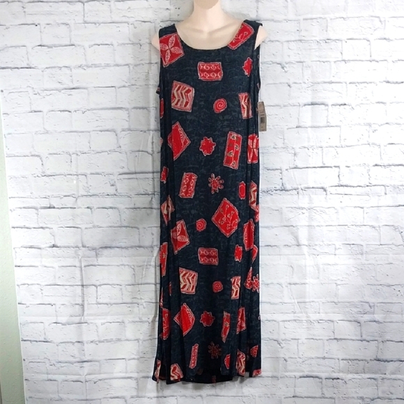 NWT Outfit JPR Maxi Dress Rayon Sleeveless Sz L - Picture 1 of 6